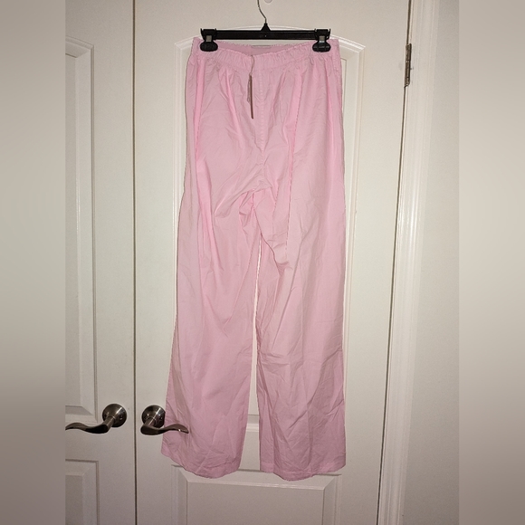 NWT SKIMS COTTON POPLIN SLEEP PANTS IN BABY PINK - Picture 7 of 9